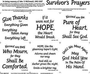 Survivors Prayer White