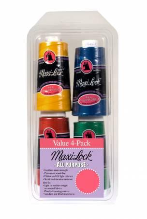 Maxi-Lock All Purpose Thread Set 4pk Brights