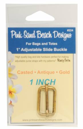 Adjustable Slide Buckle - 1in Antique Gold
