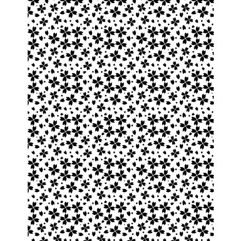 Illusion- Floral Grid White