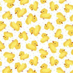 Darling Duckies- White Tossed Rubber Duckies