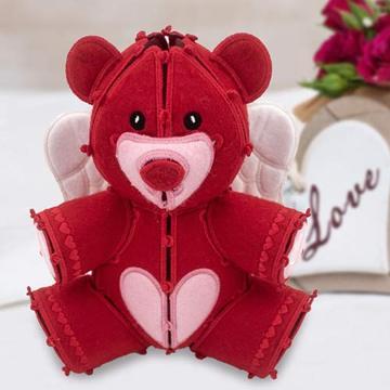 Free Standing Lace Valentines Teddy Bear