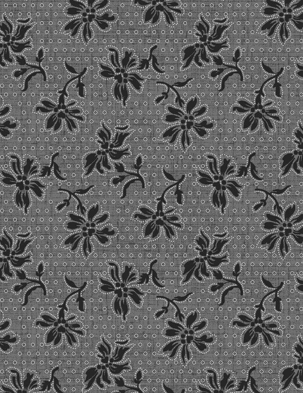 Blackwood Cottage- Dotted Floral Dark Gray