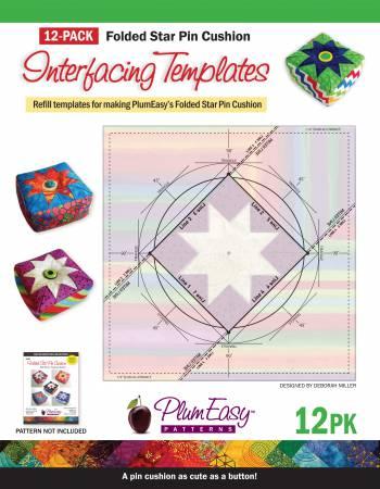 Folded Star Pin Cushion: Interfacing Templates 12 PK