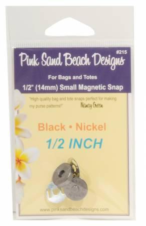 1/2 inch Magnetic Snap Black Nickel