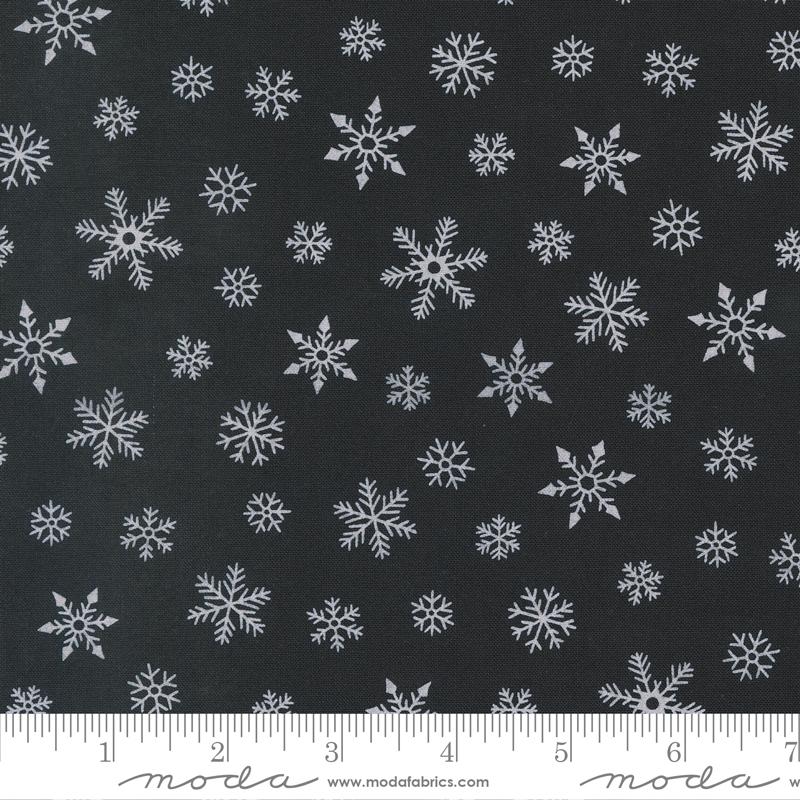 Holidays at Home- Snowflakes Charcoal Black