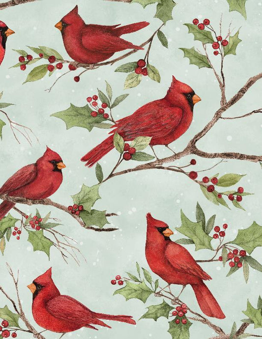 Medley in Red- Large Cardinals All Over Mint
