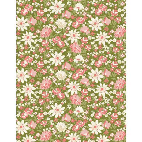 Sentiments- Packed Floral Green