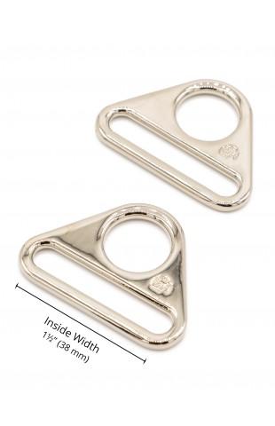Triangle Ring Flat 1-1/2in Nickel (Set of Two)